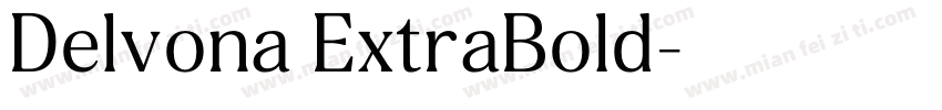 Delvona ExtraBold字体转换